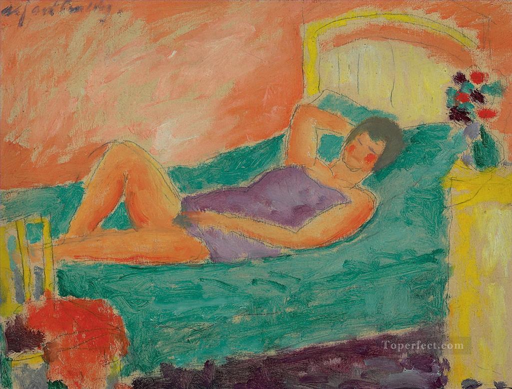 liegendes m dchen 1917 Alexej von Jawlensky Expresionismo Pintura al óleo